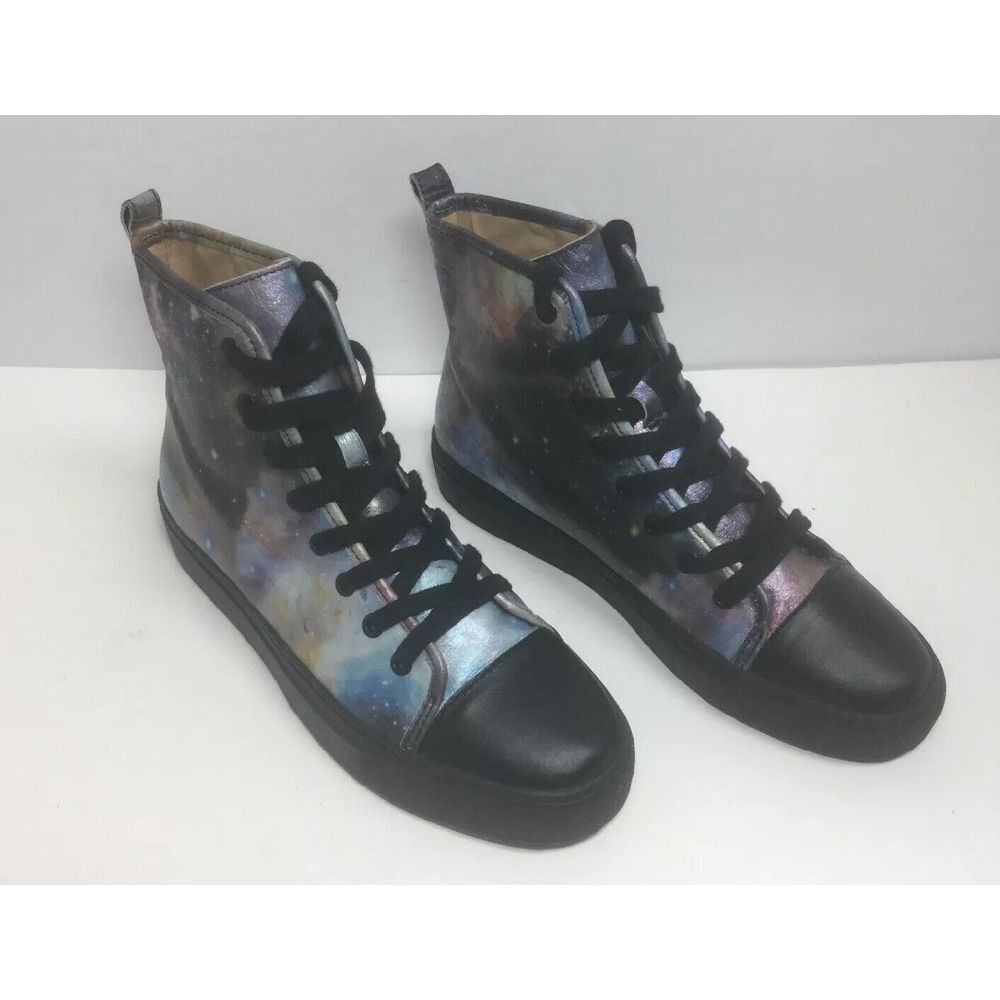 Katy Perry Tams Galactic Spin‎ Sneakers Womens Sz 7 Graphic Print Hightop Shoes